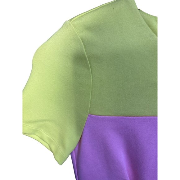 Colorblock Short Sleeve Midi Dress By French Connection Size 6 - Picture 3 of 7